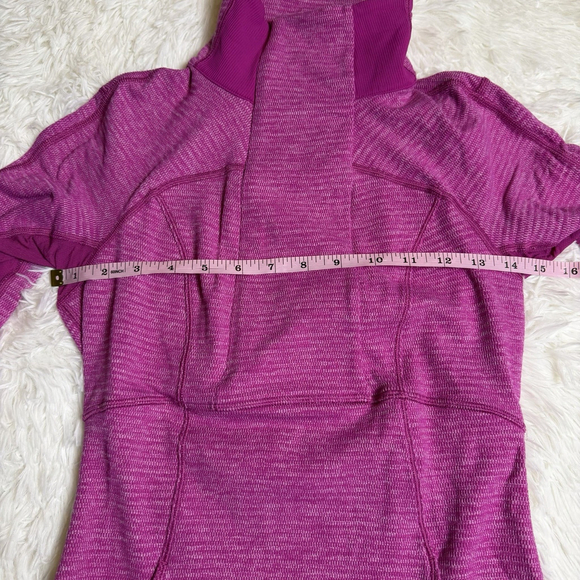 Lululemon Base Runner 1/2 ZipMini Check Pique Raspberry / Raspberry - Picture 8 of 10